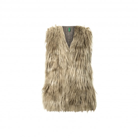 Faux fur γιλέκο-United Colors of Benetton