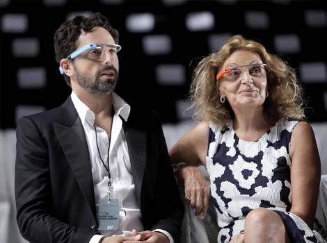 O Sergey Brin & με την Diane Von Fursterberg