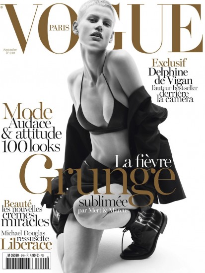 H Saskia Debrauw με grunge look στο εξώφυλλο της γαλλικής Vogue