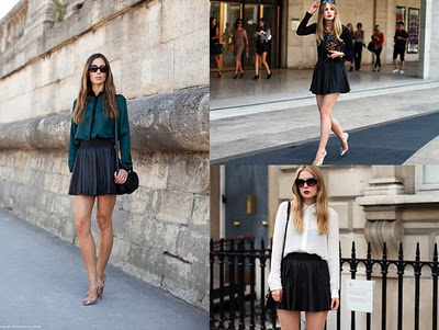 shirt-pleated-leather-skirt