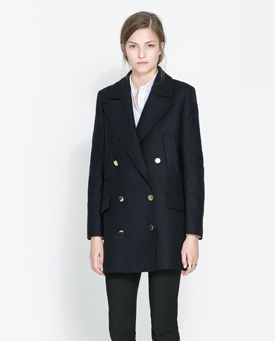 Zara Κοντό παλτό με τσέπες 119€