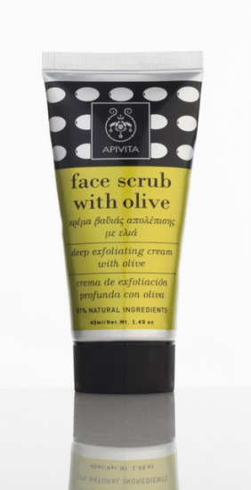 Face Scrub βαθιάς απολέπισης με ελιά (Λ.Τ: 10 ευρώ)