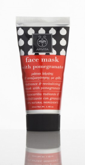 Face Mask λάμψης & αναζωογόνησης με ρόδι (Λ.Τ: 10 ευρώ)