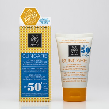 Κρέμα για ευαίσθητες επιδερμίδες SPF 50+ (Λ.Τ.€21,50)