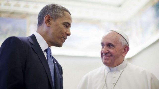 O Μπάρακ Ομπάμα με τον Πάπα Φραγκίσκο