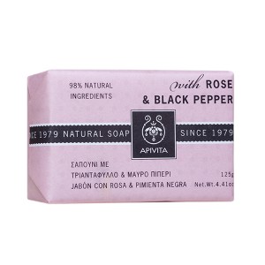 Σαπούνι με μαύρο πιπέρι & τριαντάφυλλο