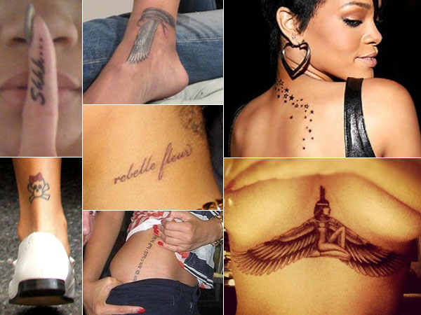 Μερικά μόνο από τα τατουάζ της Rihanna