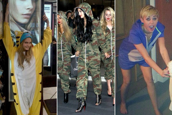 Cara Delevingne-Kylie Jenner-Miley Cyrous λατρεύουν τα onesies τους