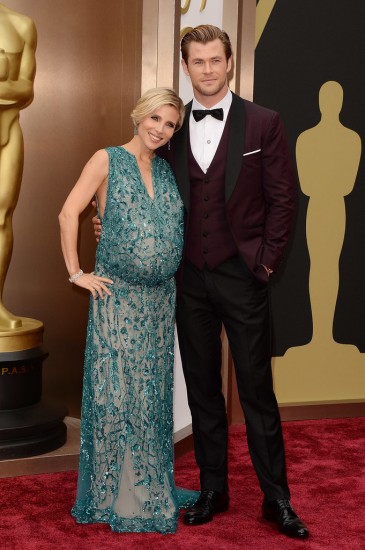 O Chris-Hemsworth με τη σύζυγο του Elsa-Pataky, στην απονομή των Όσκαρ του 2014