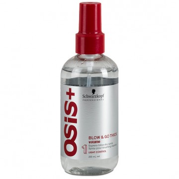 Osis+ Blow & Go Thick (Volume) της Schwarzkopf  Professional Προστατεύει την τρίχα, επιταχύνει το στέγνωμα των μαλλιών, τα κάνει πιο απαλά και ταυτόχρονα καταπολεμά το φριζάρισμα