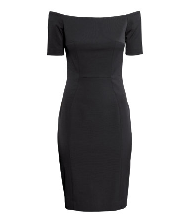 Φόρεμα με ανοιχτούς ώμους H&M (29,99 ευρώ)