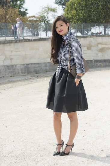 Knotted-full-skirt-shirt