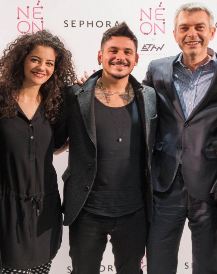 (από αριστερά) Celina Gomes, Media PR- Digital Coordinator-Sephora, STAΝ, Γεώργιος Βερύκιος-Διευθύνων Σύμβουλος Sephora