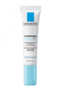 Hydraphase Intense Eyes της La Roche – Posay Προσφέρει εντατική ενυδάτωση καταπολεμώντας τις σακούλες και τα σημάδια κούρασης γύρω από την περιοχή των ματιών. Με κλάσματα Υαλουρονικού Οξέος καιι Ιαματικό Νερό της LaRoche-Posay, πρόκειται για μία κρέμα ματιών με έντονη ενυδατική δράση που είναι κατάλληλη και για ευαίσθητες επιδερμίδες