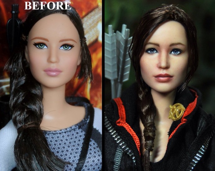 hunger_games_katniss_everdeen_doll_repaint_by_noeling-d8869at