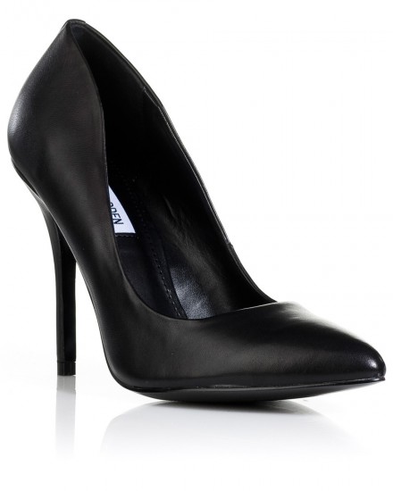 Μαύρες δερμάτινες γόβες Steve Madden – Nak Shoes (119€)