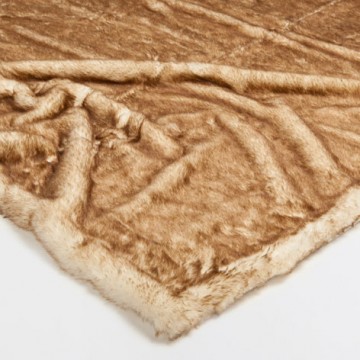 Δίχρωμη κουβέρτα από συνθετική γούνα Zara Home (99,99€)