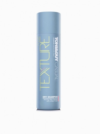 Toni & Guy Matt Texture Dry Shampoo Η σύνθεση του νέου Matt Τexture Dry Shampoo των Toni & Guy πρόκειται να αγαπηθεί από όλες τις fashionistas καθώς προσφέρει στιγμιαία αναζωογόνηση στη ρίζα και ματ αποτέλεσμα για ανεπιτήδευτη εμφάνιση