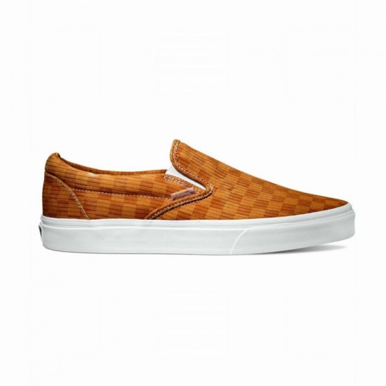 Slip-On Washed Herringbone Inca Gold