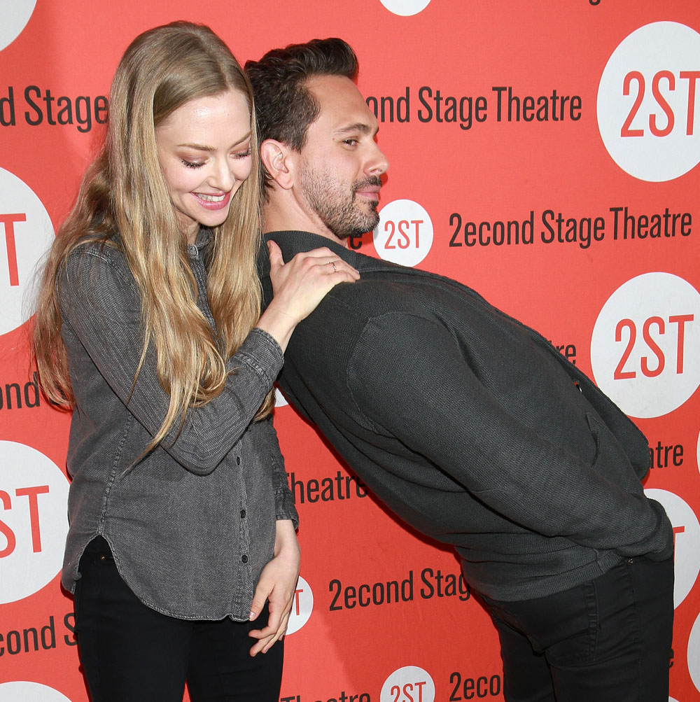 Photo call with the cast and creative team for 'The Way We Get By' at the Second Stage Theatre Featuring: Amanda Seyfried, Thomas Sadoski Where: New York City, New York, United States When: 01 May 2015 Credit: Joseph Marzullo/WENN.com