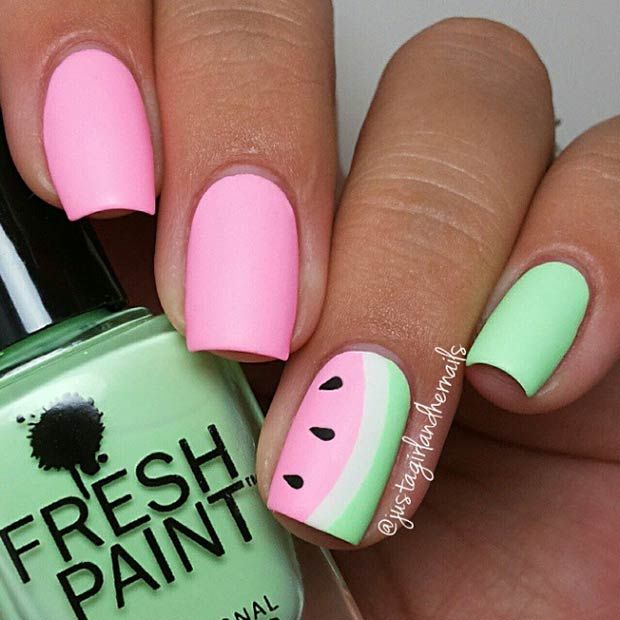 nails-watermelon