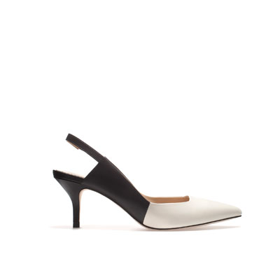 zara black and white shoes