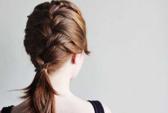 Half-French-Braid-Ponytail